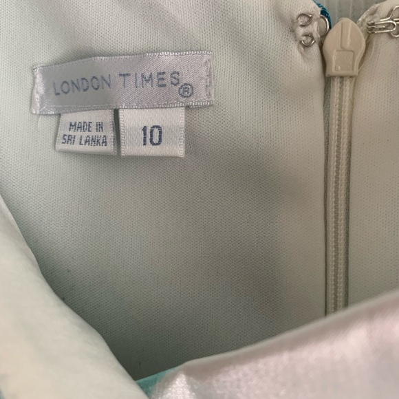 Dresses, LONDON TIMES, size 10, color green and white - Picture 7 of 11
